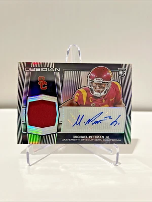 2020 Obsidian Michael Pittman Jr. #34 RPA Auto Patch Jersey Colts RC 97/99 - Image 1 of 2