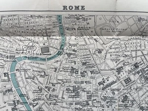 Antique city plan of Rome Italy 1924 map - Picture 1 of 5