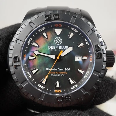 Deep Blue Swiss ETA 2824-2 automatic dive watch MOP dial 500m 49mm sapphire +21 - Image 1 of 4