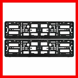 2 x schwarzer Effekt Nummernschild Halter Surround Rahmen für AUDI Autos - Bild 1 von 2