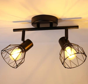 Dehobo Retro Led Deckenstrahler Schwenkbar 350° Deckenleuchte Wandleuchte E14 - Bild 1 von 5