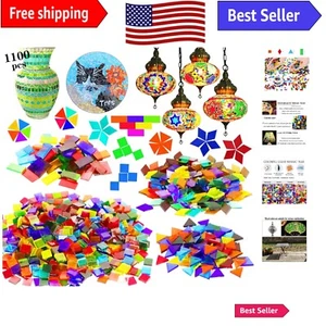 Creative Mosaic Supplies - 1100 PCS Bulk Glass Tiles for Artistic Projects - Picture 1 of 9