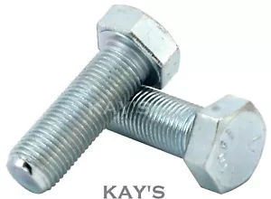 UNF SET SCREWS FULLY THREADED HEXAGON BOLTS ZINC PLATED, 1/4,5/16,3/8,7/16,1/2" - Picture 1 of 2