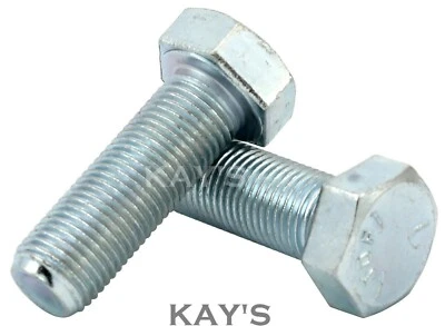 UNF SET SCREWS FULLY THREADED HEXAGON BOLTS ZINC PLATED 1/4 5/16 3/8 7/16 1/2" - Image 1 of 2