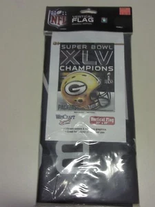Green Bay Packers Super Bowl XLV Champs 27x37 Vertical Banner NFL Rodgers - Picture 1 of 1