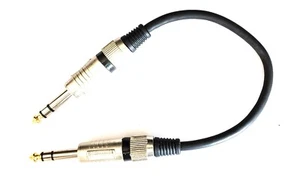 6,3mm Klinken Stereo Patch Kabel 25 cm  "Lagerabverkauf" - Bild 1 von 1