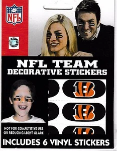 Pegatinas decorativas del equipo NFL Bengals seis en cada paquete. Nuevas - Imagen 1 de 1