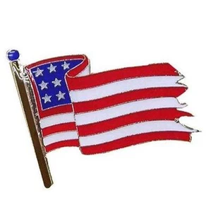 AMERICAN WAVEY FLAG HAT OR JACKET PIN pin597 new jacket lapel metal stars stripe - Picture 1 of 1