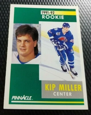 1991-92 ROOKIE Pinnacle Score KIP MILLER Quebec Nordiques Center NHL Hockey #306 - Image 1 of 2