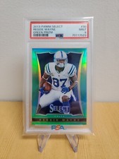 2013 SELECT REGGIE WAYNE GREEN PRIZM /15 COLTS PSA 9 POP 2 NONE HIGHER RARE