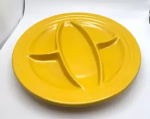 Vintage Bauer Pottery Yellow Relish Plate 10.5" Ring - EXCELLENT CONDITION - Picture 1 of 8