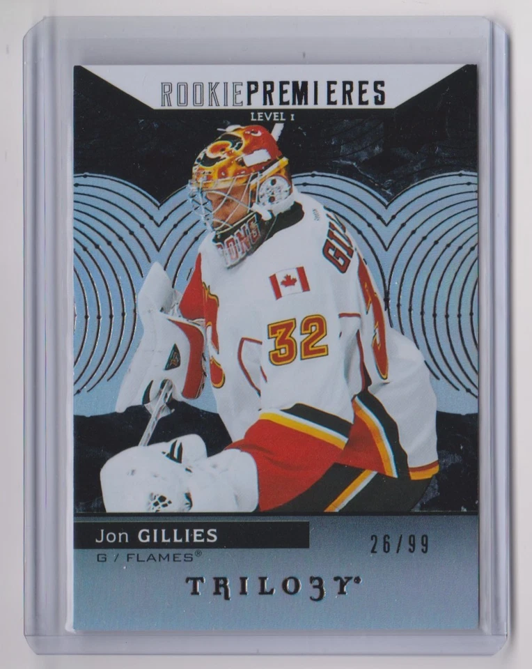 17-18 2017-18 Upper Deck Trilogy Black #64 Jon Gillies 26/99 Rookie Premieres  - Image 1 of 1