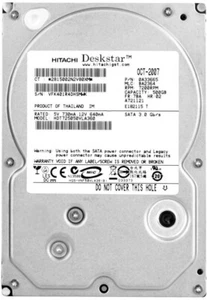 Hitachi Deskstar T7K500 HDT725050VLA360 500GB 7200 RPM 16MB SATA II 3.5'' Inch - Picture 1 of 3