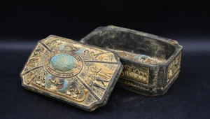 Ägyptische Antiquitäten Ägyptischer Schmuck Pharaonen Schatulle Selten Alt Pharaonisch BC - Bild 1 von 10