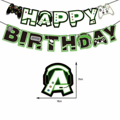 Cool Game On Video Game Bunting Flag Hanging Banner Birthday Party Decoration