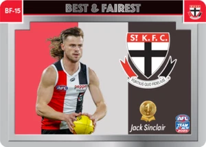 2023 Teamcoach AFL Best & Fairest Silver BF-15 Jack Sinclair St Kilda Unused - Imagen 1 de 2