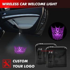 Car Door Purple Transformers Decepticon Projector Shadow Light Wireless Infrared - Picture 1 of 6