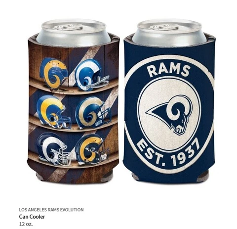 Los Angeles Rams History Tin Coolers NFL Football Can Cooler Cover
