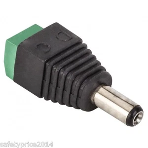 2x Adaptador DC Jack Macho 5,5 x 2,1 alimentacion aereo tira led strip CCTV - Imagen 1 de 1