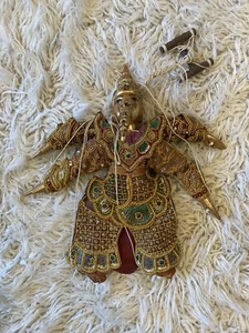 Thailand Asian Dancer/Marionette/Puppet Ganesha Hand Made 18”L.Hanging Decor - Picture 1 of 1