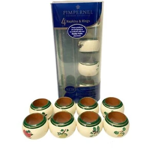 Hooker Fruits Pimpernel 4 Cloth Napkins and 12 Napkin Rings - Picture 1 of 8