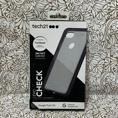 📀 Tech21 Evo Check Case Cover for Google Pixel 2 XL - Smoky Black - Image 1 of 3
