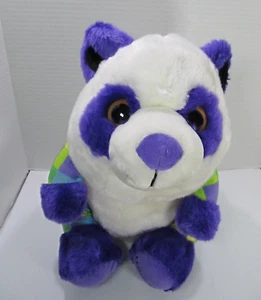 Legoland Viola Panda Orso Plaid Camicia Peluche Peluche Peluche Giocattolo 14" - Foto 1 di 9