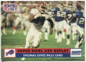 1991 Pro Set #52 Super Bowl XXV Replay - Thurman Thomas Buffalo Bills - Picture 1 of 2