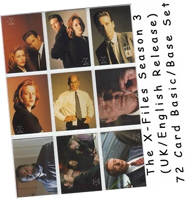 The X-Files Season 3 (Three) - 72 Card Basic/Base Set - Topps 1996 - UK/English - Image 1 of 4