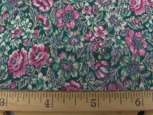 Floral verde y rosa de Springs Industries/1yd./Nuevo/100% algodón - Imagen 1 de 2