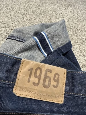 Mens 34/26 Gap For Good Selvedge Japanese Denim Straight Jeans Size 34 X 26 - Image 1 of 4