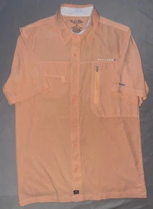 SALT LIFE LIVE SALTY SLX UVAPOR Orange Herren Größe Medium Knopfleiste Kurzarm - Bild 1 von 8