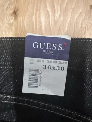 Jeans Guess Vintage Años 90 Negros Rectos Denim Talla 36x30 Stock Muerto Foto 1 de 4