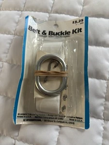 Vintage E-Z Buckle Permanent Form Belt & Buckle Kit 40" Belting NEW 5 Eyelets - Picture 1 of 6