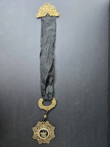 Fusciacca/Cerimoniale Vintage Corona Oro Vittoriana Nastro Nero - Foto 1 di 6