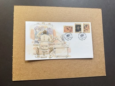 Philippines 1990 FDC(47) +Philippines Painting#2042-44 +Hand-Paint Cachet (E) - Image 1 of 2