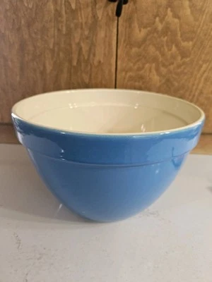 Crate and Barrel Addison Blue Mixing Bowl 9 1/2” - Image 1 of 4