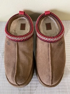 UGG Women's Shoes Brand Braid Tazz Platform Slippers Chestnut size US 10 - Picture 1 of 8