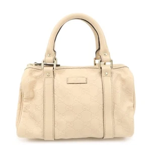 Authentic GUCCI Guccissima Leather Mini Boston Bag Pink Beige 193604 Used F/S - Picture 1 of 24