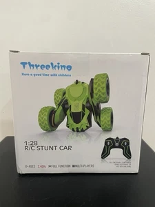 ThreeKing RC Stunt Car Toy for Kids Age 6+, 4WD Double Sided 360° Green NEW! - Picture 1 of 6