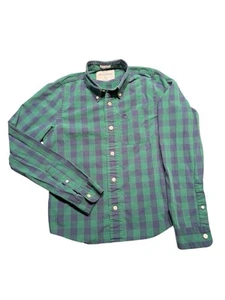 Abercrombie Kids Shirt Boys XL Green Plaid Button Up Muscle Pocket - Picture 1 of 6