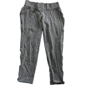 DG2 Diane Gilman Leggings Womens Medium Petite Grey Ponte Piped Mid Rise Stretch - Picture 1 of 6