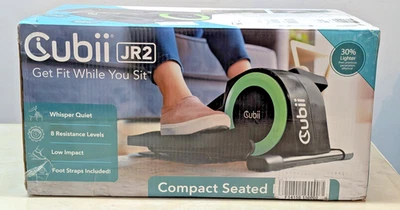 Cubii JR2 Compact Seated Elliptical Under Desk Exercise Machine- Black Green NEW - Image 1 of 4
