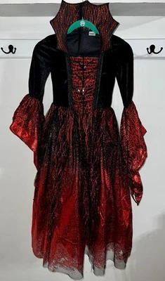 Scarlet Enchantress Vampire Chic Halloween Cosplay Costume Dress Child M 8-10 - Image 1 of 4