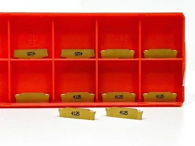 SANDVIK N123E2-0198-0002-GF New Carbide Grooving Inserts Grade 4125 10pcs - Image 1 of 2