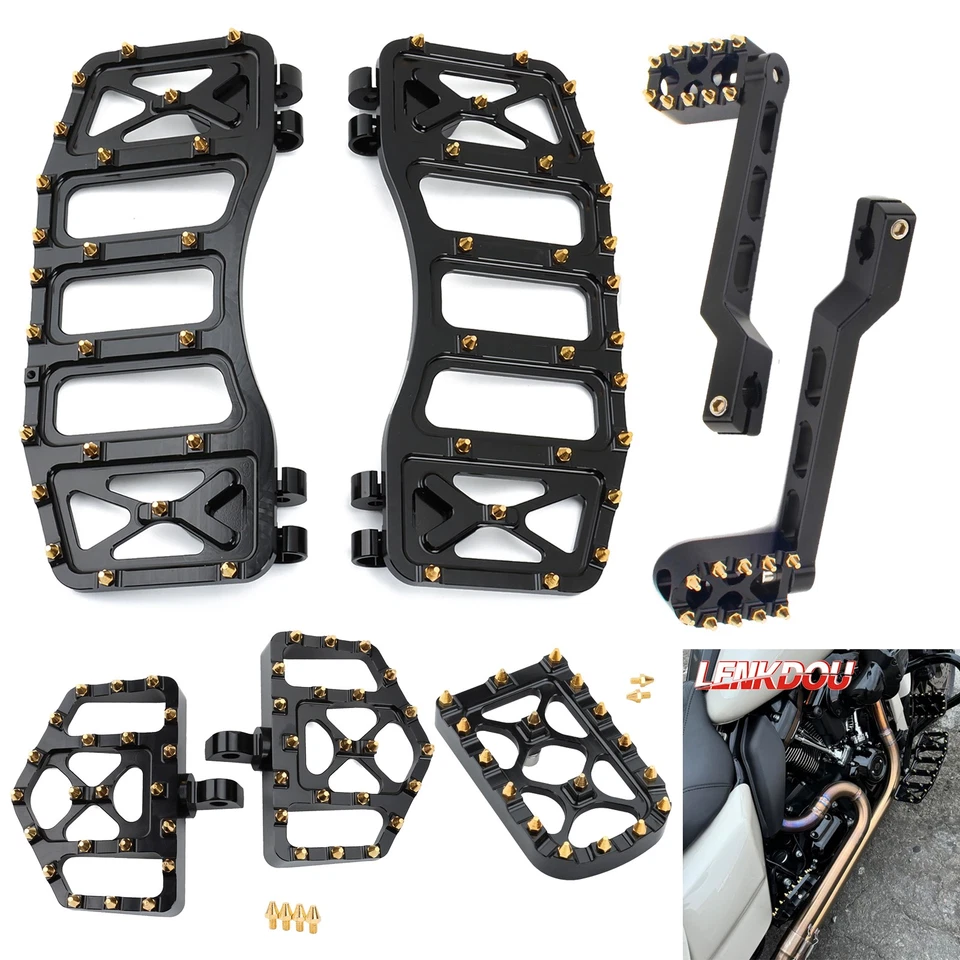 Floorboards Floor Boards Brake Pedal For Harley Electra Glide Street Glide 88-24 Foto 1 de 4