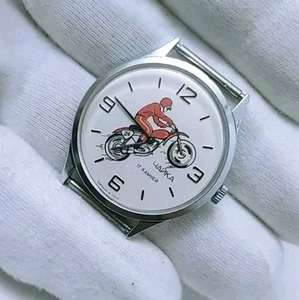 Soviet Chaika Mens watch USSR 1970 CHAYKA watch Rocker Motorcycle Biker ЧАЙКА⌚ - Picture 1 of 12