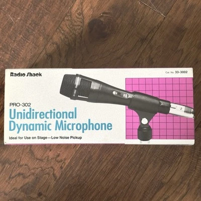 NIB Microphone Radio Shack Pro-302 Unidirectional Dynamic Cat. No.33-3002 VTG - Image 1 of 4