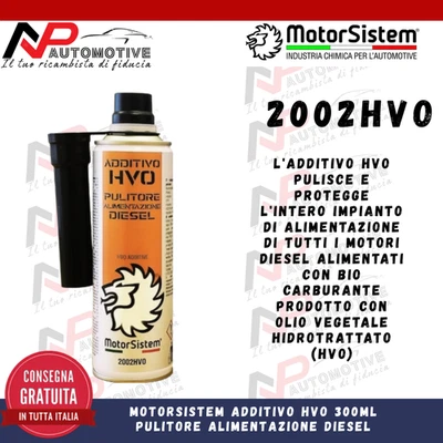 ADDITIVO MOTORSISTEM 2002 HVO PULITORE ALIMENTAZIONE DIESEL 300ML - Immagine 1 di 4