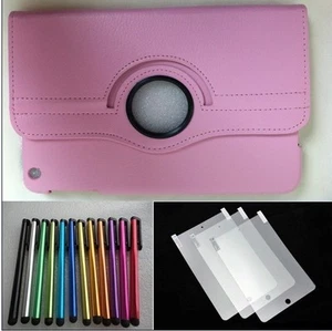 IPAD 4 LEATHER 360° ROTARY CASE COVER FOR APPLE IPAD 2 3 FREE SP AND TOUCH PEN - Picture 1 of 5